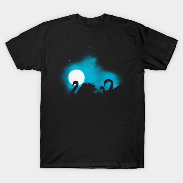 Swans in the mist T-Shirt by albertocubatas